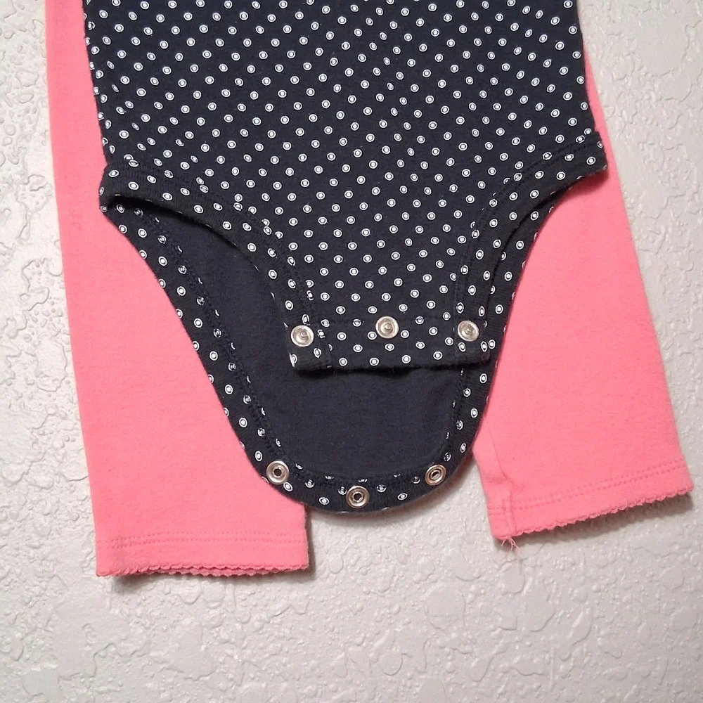 Carter’s | "Smile" | Polka Dot | Onsie & Pink Pants | Girl 6-12M - Picture 5 of 7